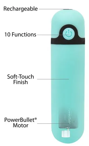 Rechargeable Bullet Teal BMS Enterprises Vibrators