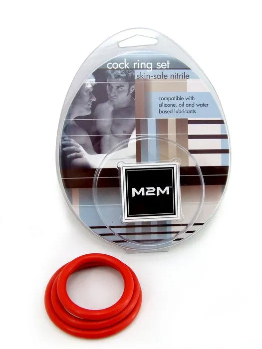 Ring Nitrile 3 Pieces Set Red Fresh Play Anal Ring Nitrile 3 Pieces Set Red Fresh Play Anal