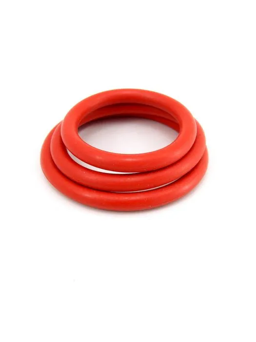Ring Nitrile 3 Pieces Set Red Fresh Play Anal Ring Nitrile 3 Pieces Set Red Fresh Play Anal
