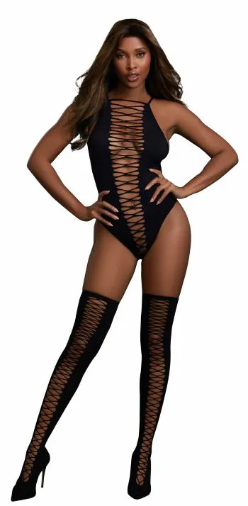 Teddy Stockings Dmd One Size Dream Girl Lingerie Teddies And Bodies