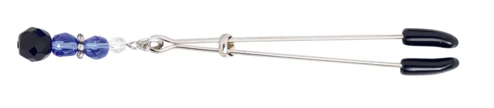 Tweezer Clit Clamp WBlue Beads Spartacus Male Sex Toys