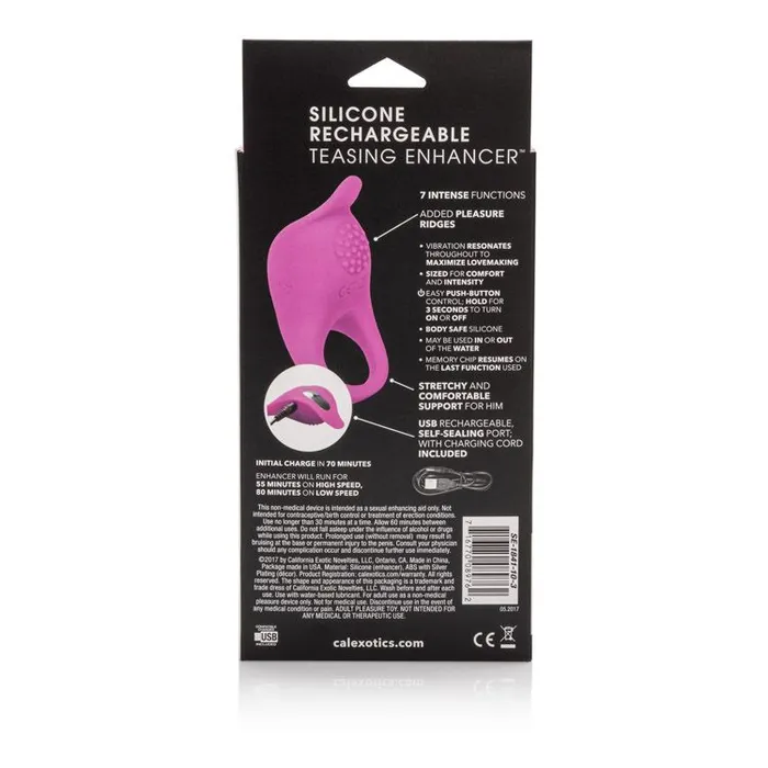 Vibrators California Exotic Novelties Passion Enhancer Silicone Rechargeable Pink