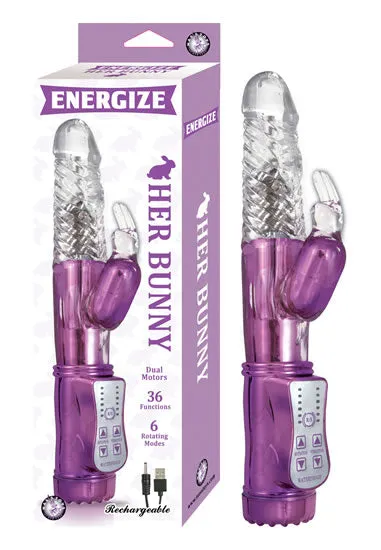 Vibrators Nasstoys Energize Her Bunny 1 Purple Rabbit Vibrator