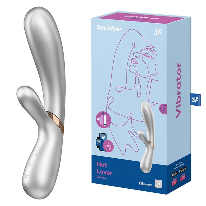 Vibrators Satisfyer Satisfyer Hot Lover Rabbit Vibrator SilverChampagne