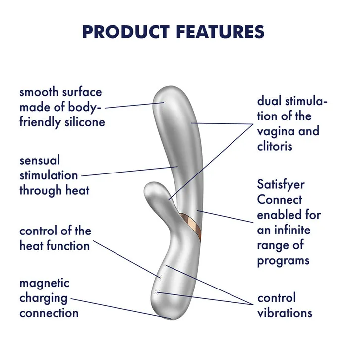 Vibrators Satisfyer Satisfyer Hot Lover Rabbit Vibrator SilverChampagne
