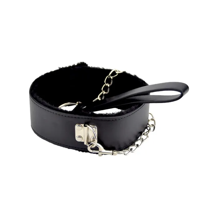 Anal Bound to Please Bound to Please Furry Collar with Leash Black Anal Bound to Please Bound to Please Furry Collar with Leash Black