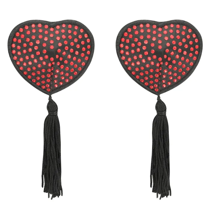COQUETTE CHIC DESIRE COPRI CAPEZZOLE CUORE NERO ROSSO COQUETTE ACCESSORIES Vibrators