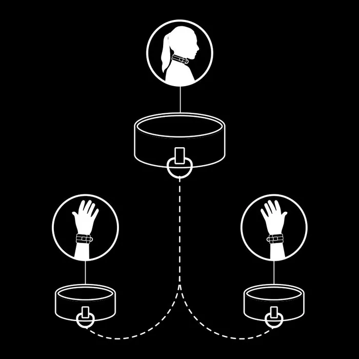 FETISH SUBMISSIVE BONDAGE Female Sex Toys COLLARE E MANETTE FETISH SUBMISSIVE