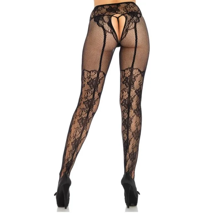 LEG AVENUE STOCKING FLOWERS DESIGN BACK CROTHLESS TAGLIA UNICA LEG AVENUE HOSIERY Vibrators