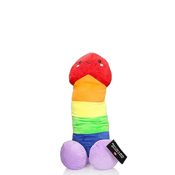 Rainbow Penis Stuffy Plush Toy Shots Male Sex Toys