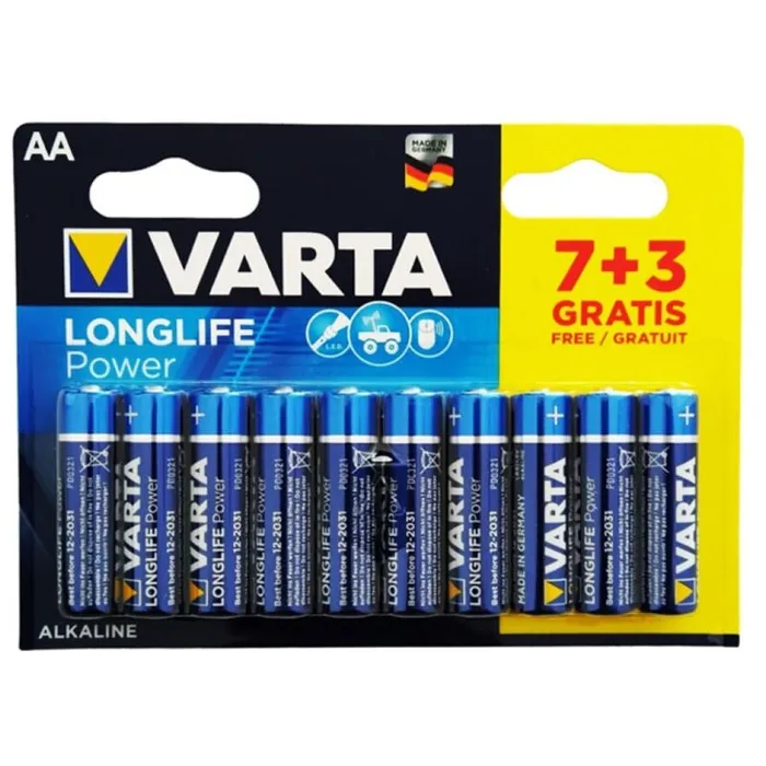 VARTA Male Sex Toys BATTERIA ALCALINE VARTA LONGLIFE POWER AA LR6 10 UNIT