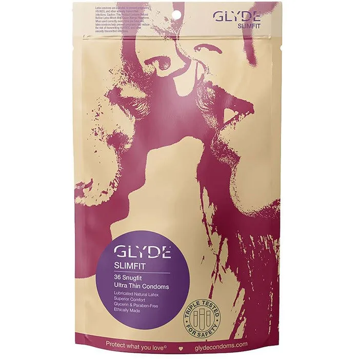 Vibrators Slimfit Natural Condoms 36 pk Glyde