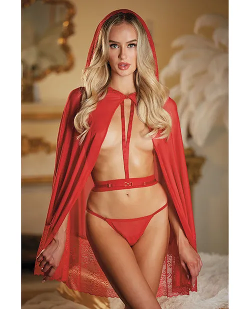 Allure Lingerie Vibrators Allure Lace Mesh Cape Wattached Waist Belt gstring Not Included Red Os Allure Lingerie Vibrators Allure Lace Mesh Cape Wattached Waist Belt gstring Not Included Red Os