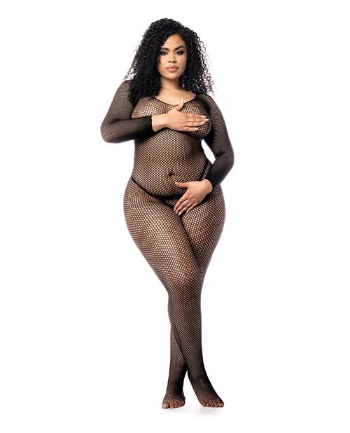 Anal Long Sleeved All Over Fishnet Body Stocking Black Mapale Anal Long Sleeved All Over Fishnet Body Stocking Black Mapale