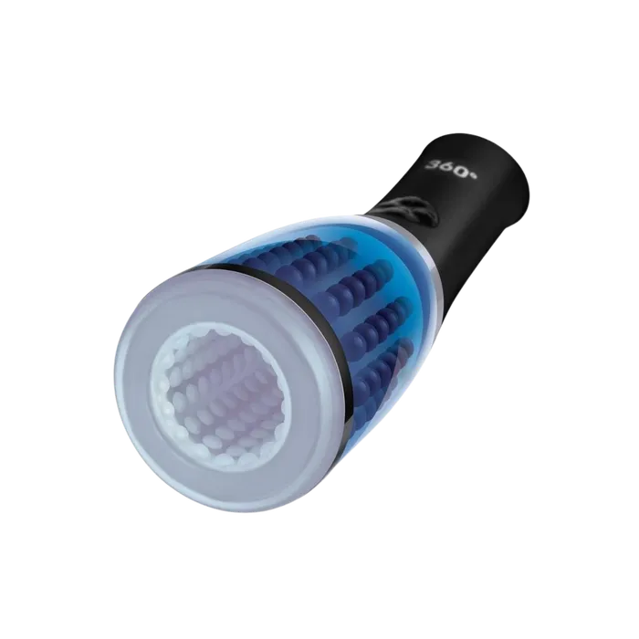 Anal Zolo ZOLO 360 Rotating Beaded Masturbator BlueBlack