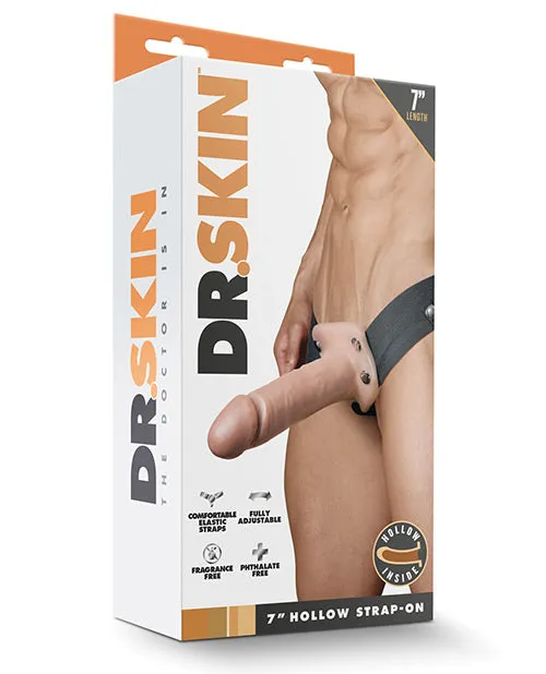 Blush Dr Skin 7 Hollow Strap On Blush Female Sex Toys
