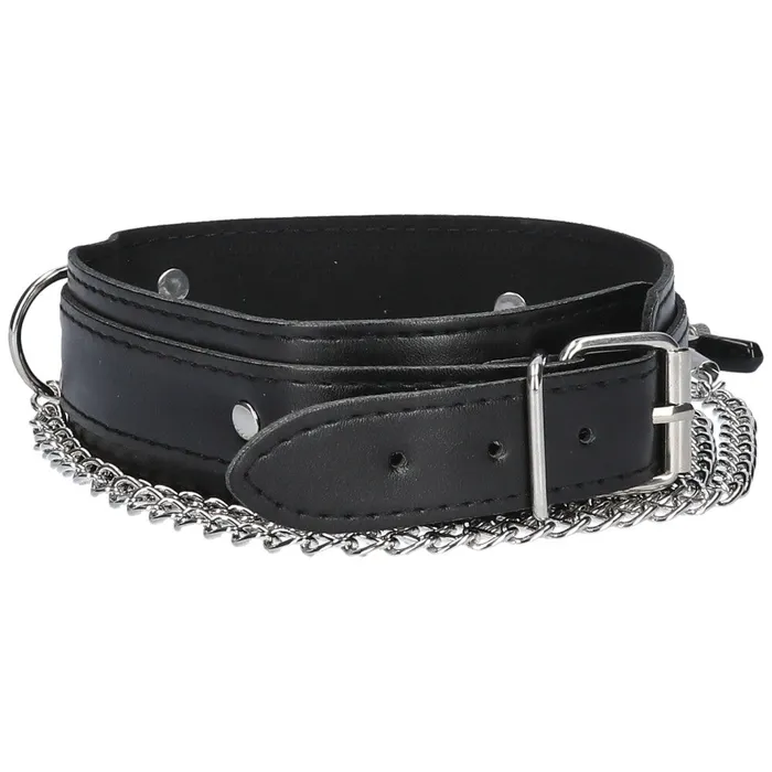 Dark Amour Female Sex Toys Black Collar with Nipple Clamps
