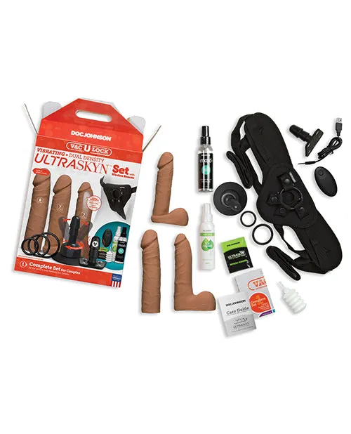 Doc Johnson Female Sex Toys Vaculock Vibrating Dual Density Ultraskyn Set Wwireless Remote