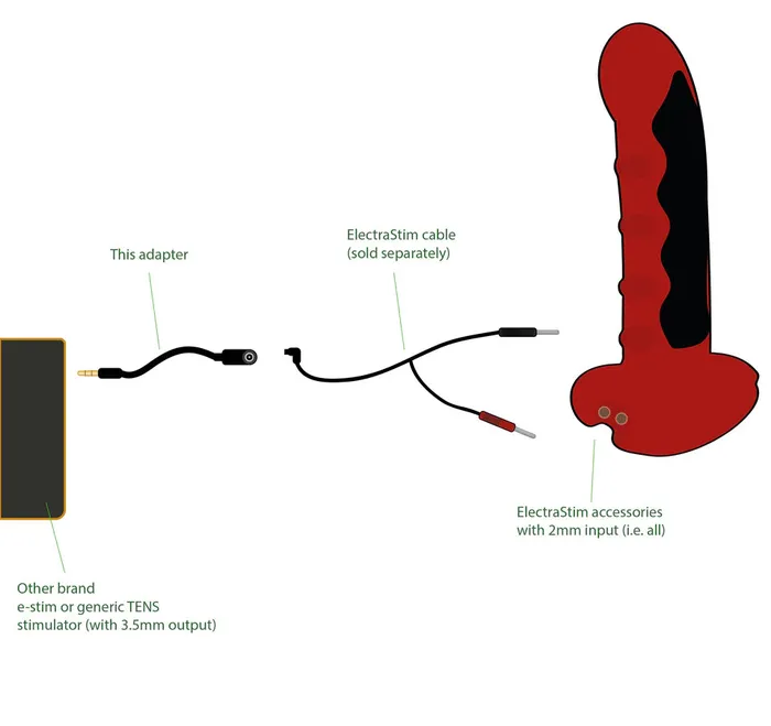ElectraStim Vibrators ElectraStim Jack to ElectraStim 35mm Adapter