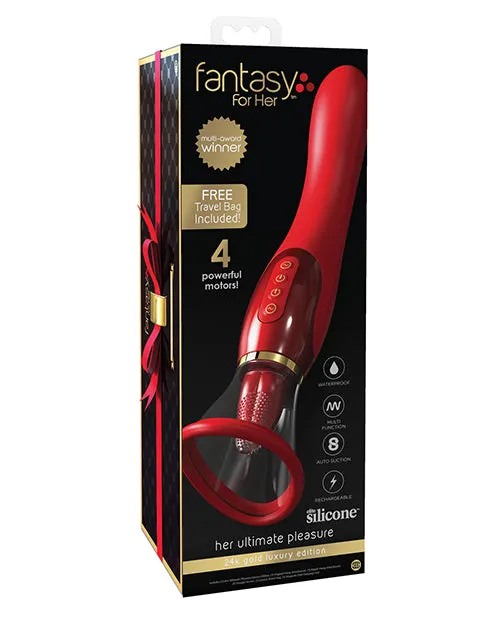 Fantasy For Her Ultimate Pleasure 24k Gold Seasonal Luxury Edition Wtravel Bag Luxury Box Pipedream Female Sex Toys