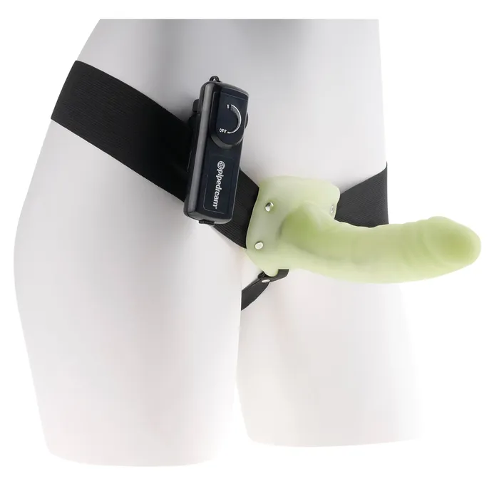 Female Sex Toys GlowInTheDark Vibrating Hollow Strapon Pipe Dream