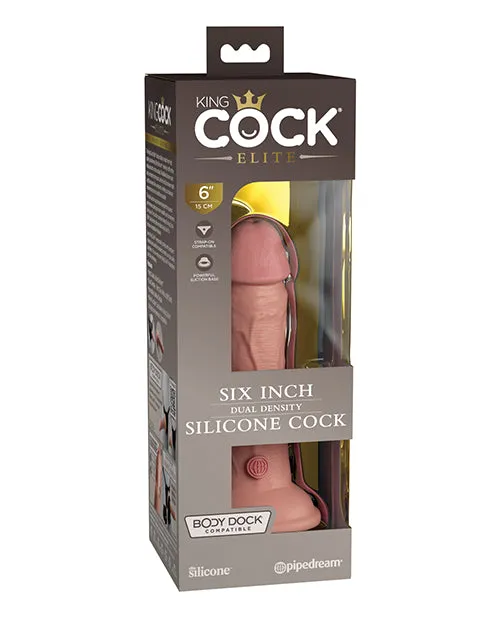 Female Sex Toys Pipedream King Cock Elite 6 Dual Density Silicone Cock