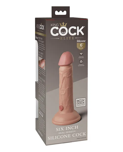 Female Sex Toys Pipedream King Cock Elite 6 Dual Density Silicone Cock