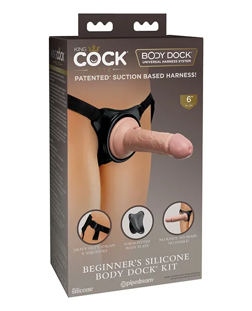 Female Sex Toys Pipedream King Cock Elite Beginners Silicone Body Dock Kit