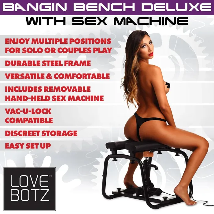 Female Sex Toys XR Brands Deluxe Bangin Bench with Sex Machine