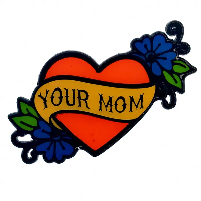 Geeky Kinky Your Mom Heart Tattoo Pin Geeky Kinky Anal