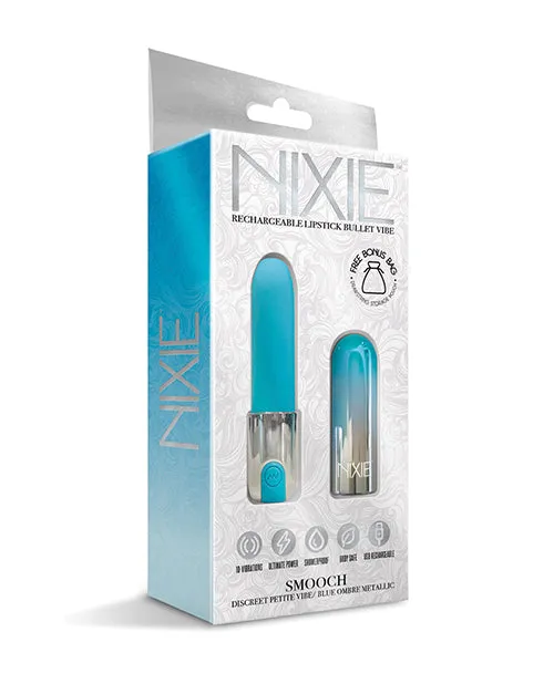 Global Novelties Nixie Smooch Rechargeable Lipstick Vibrator Female Sex Toys