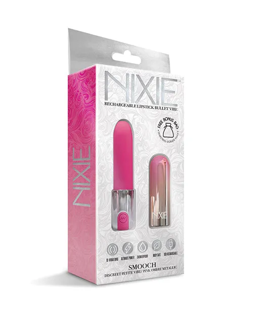 Global Novelties Nixie Smooch Rechargeable Lipstick Vibrator Female Sex Toys