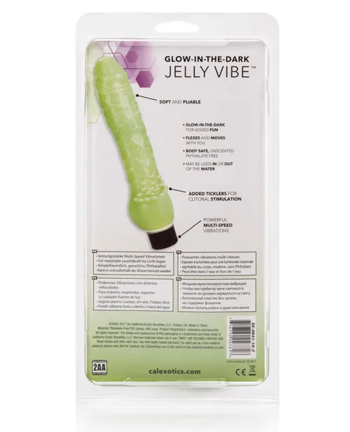 Glow In The Dark 7 Jelly Penis Vibe CalExotics Female Sex Toys
