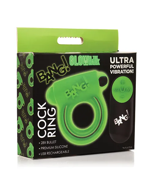 Male Sex Toys XR Brands Bang Glow in the Dark 28X Remote Controlled Cock Ring Male Sex Toys XR Brands Bang Glow in the Dark 28X Remote Controlled Cock Ring