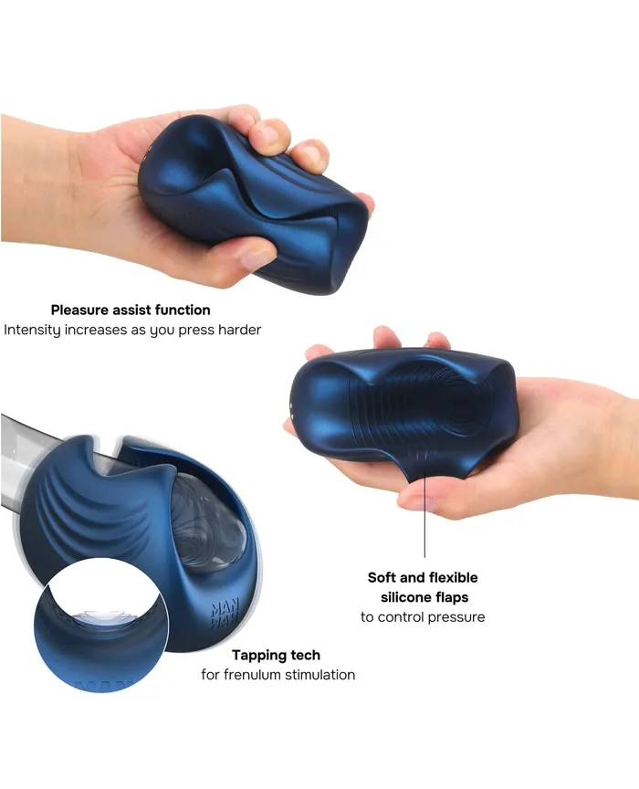 ManWan Male Sex Toys Manwan SubOne Tapping Male Masturbator Infinite Black