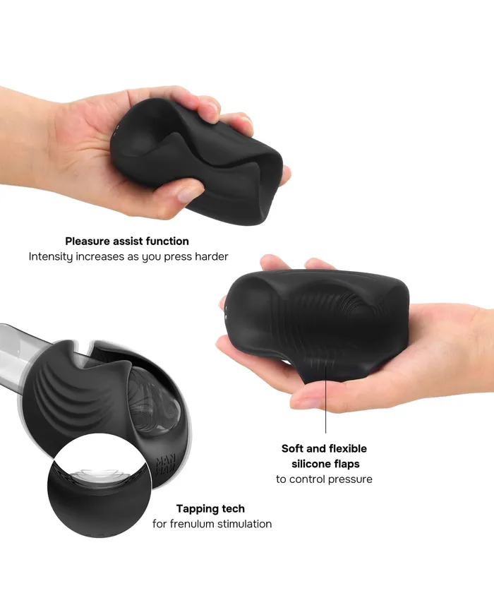 ManWan Male Sex Toys Manwan SubOne Tapping Male Masturbator Infinite Black