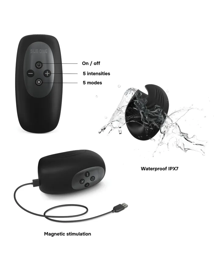 ManWan Male Sex Toys Manwan SubOne Tapping Male Masturbator Infinite Black