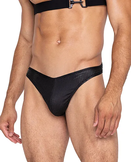 Master Thong Wcontoured Pouch Black Roma Costume Anal