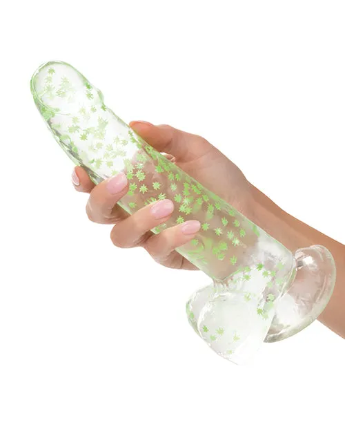 Naughty Bits I Leaf Dick Glow In The Dark 420 Leaf Dildo CalExotics Dildos