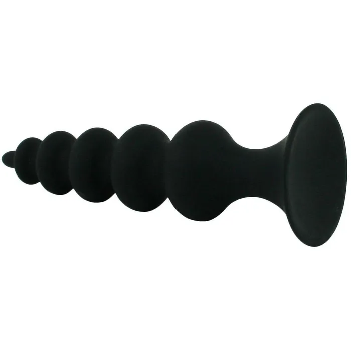 Pink BOB Male Sex Toys Beaded Silicone Anal Plug With Suction Cup Base
