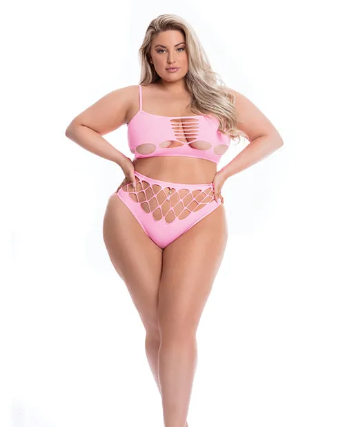 Pink Lipstick Neon Dreams Bra High Waist Thong Pink Qn Rene Rofe Vibrators Pink Lipstick Neon Dreams Bra High Waist Thong Pink Qn Rene Rofe Vibrators