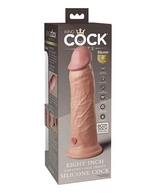 Pipedream King Cock Elite 8 Dual Density Vibrating Silicone Cock Female Sex Toys Pipedream King Cock Elite 8 Dual Density Vibrating Silicone Cock Female Sex Toys