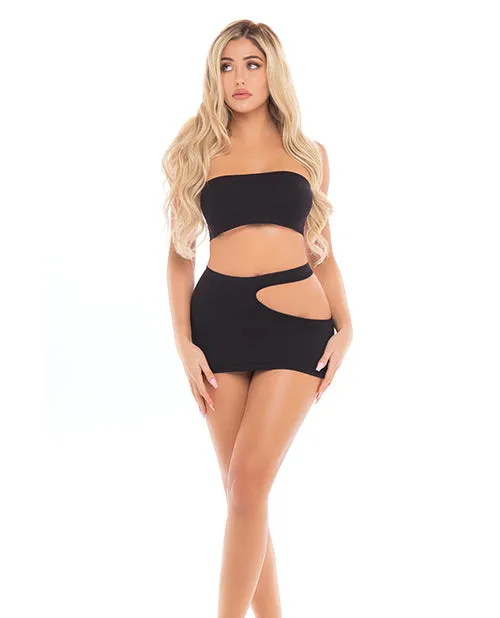 Rene Rofe Vibrators Pink Lipstick Femme Seamless Bandeau Skirt Os