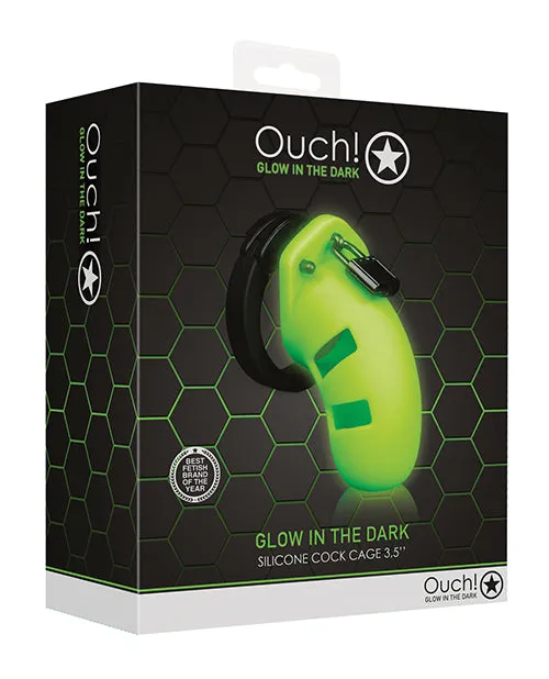 Shots Ouch 35 Model 20 Cock Cage Glow In The Dark Shots Dildos