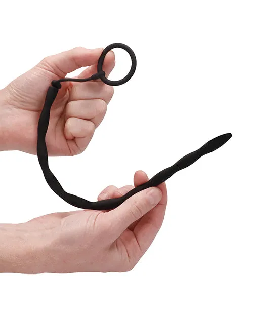 Shots Shots Ouch Urethral Sounding Silicone Plug Cock Ring Set Male Sex Toys