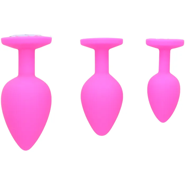 Silicone Jeweled Anal Plug Available In 3 Sizes Dark Amour Male Sex Toys