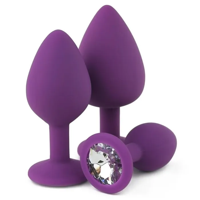 Silicone Jeweled Anal Plug Available In 3 Sizes Dark Amour Male Sex Toys
