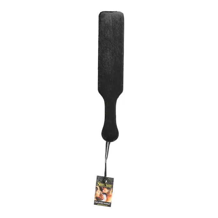 Sportsheets Restraints Sportsheets Leather Paddle with Black Fur Side