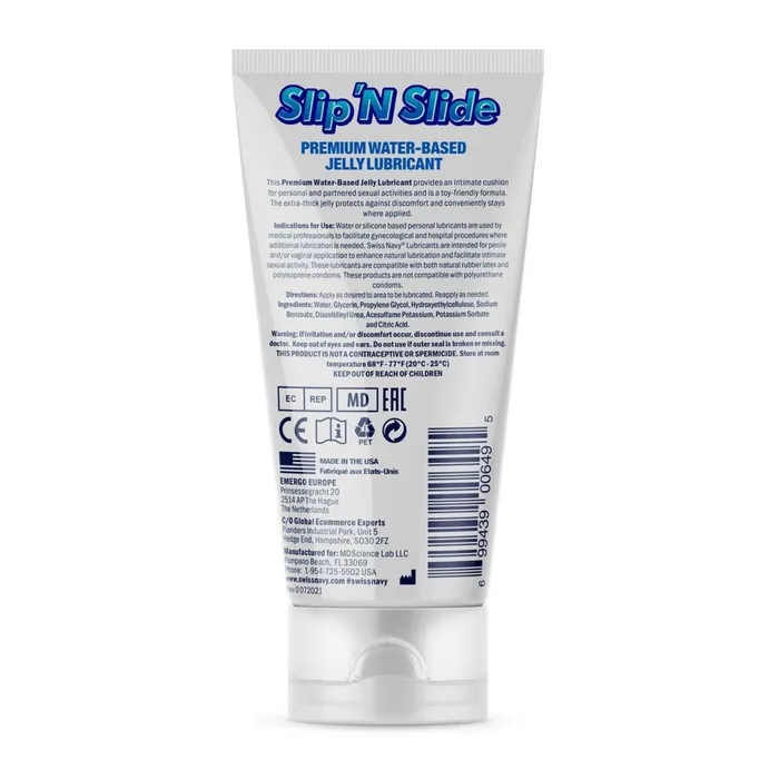 Swiss Navy SlipN Slide Premium Jelly Lubricant MD Science Lab Lubricants