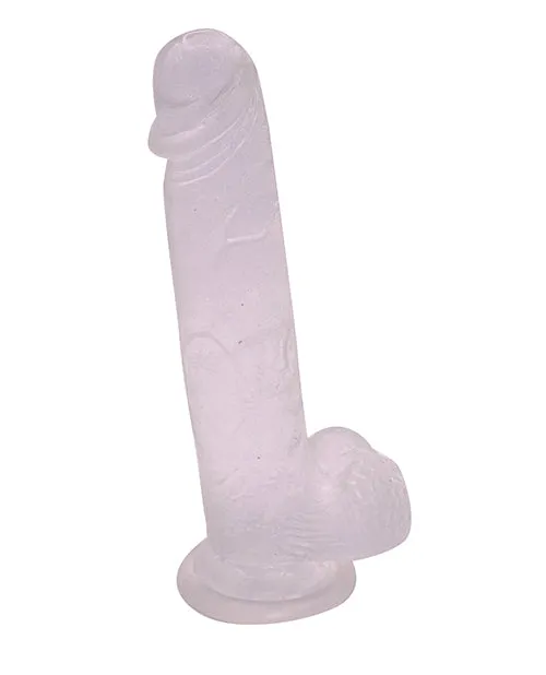 Thank Me Now Dildos Get Lucky 85 Real Skin Glitter Dick Clear